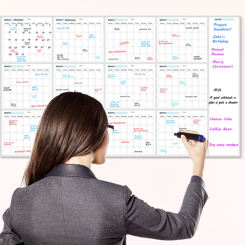 Dry Erase Weekly - Calendario Planner Mensile e Settimanale Extra