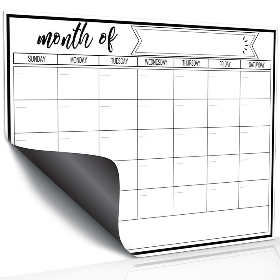 Dry Erase Weekly - Adesivo magnetico per frigorifero, lavagna cancellabile,