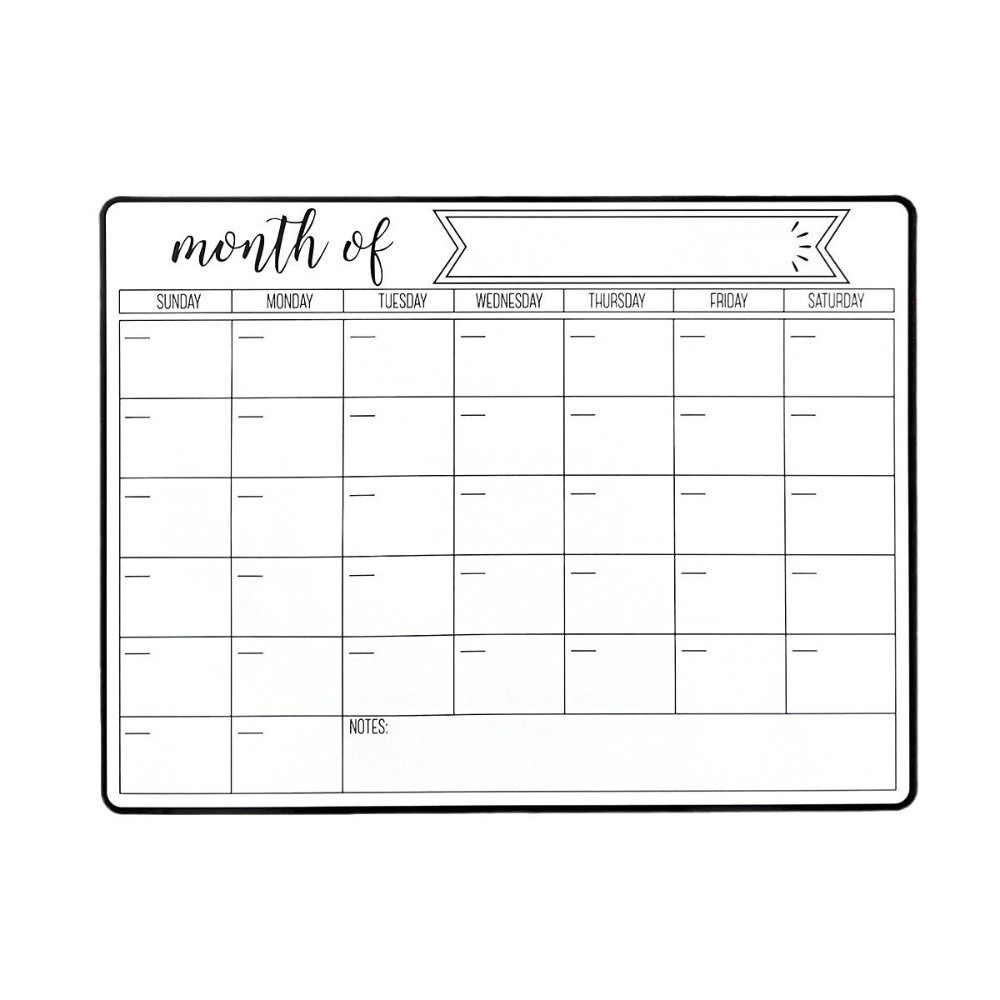 Dry Erase Weekly - Calendario magnetico portatile cancellabile a secco