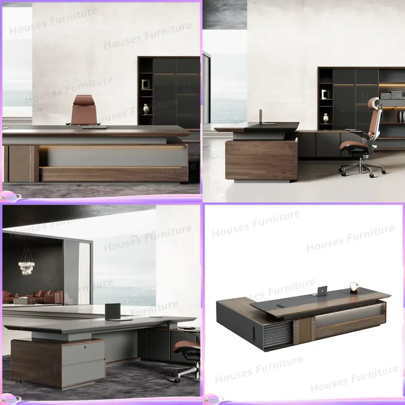 Office Furniture Luxury - Scrivania Direzionale di Lusso in Legno