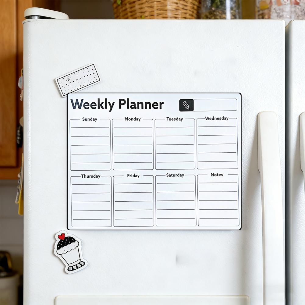 Dry Erase Weekly - Lavagna Magnetica Cancellabile a Secco per