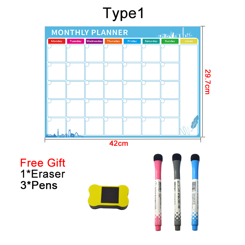 A3 cancellabile a secco magnet - Dry Erase Weekly recensione e prezzo