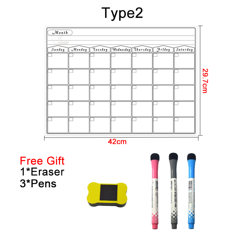 A3 cancellabile a secco magnet - Dry Erase Weekly recensione e prezzo