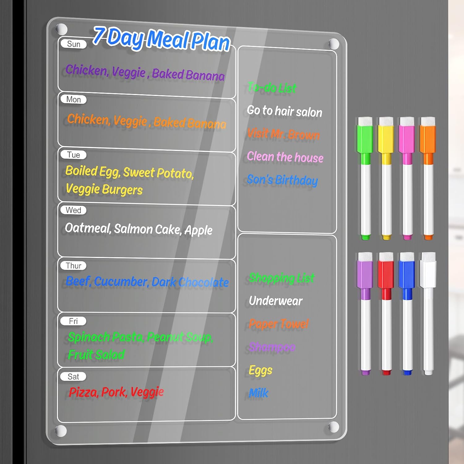 Lavagna magnetica trasparente  - Dry Erase Weekly recensione e prezzo
