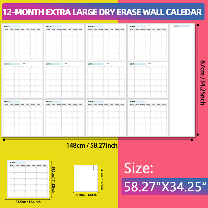 Calendario Planner Mensile e S - Dry Erase Weekly recensione e prezzo