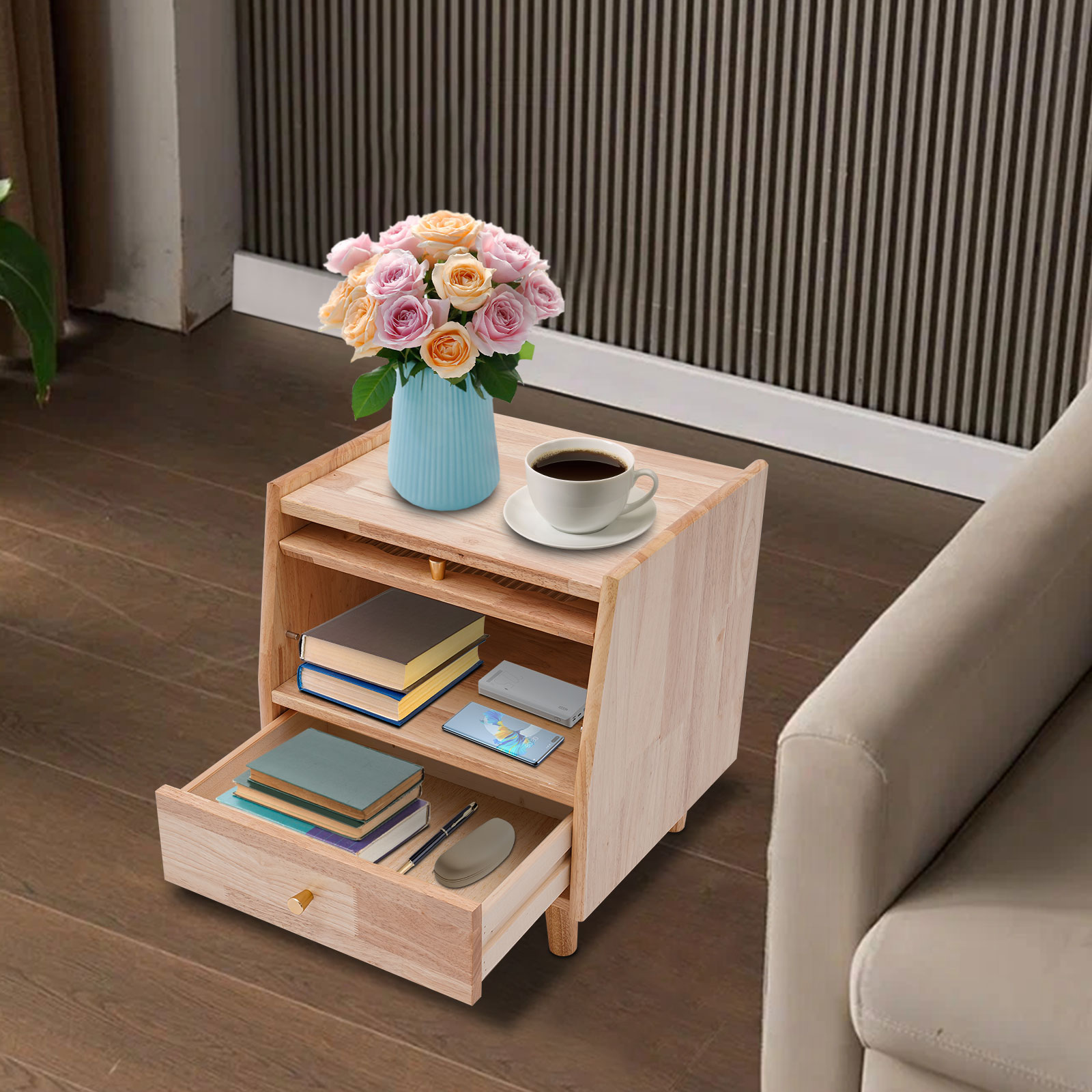Comodino a 2 livelli in legno  - Office Furniture For Small Spaces recensione e prezzo