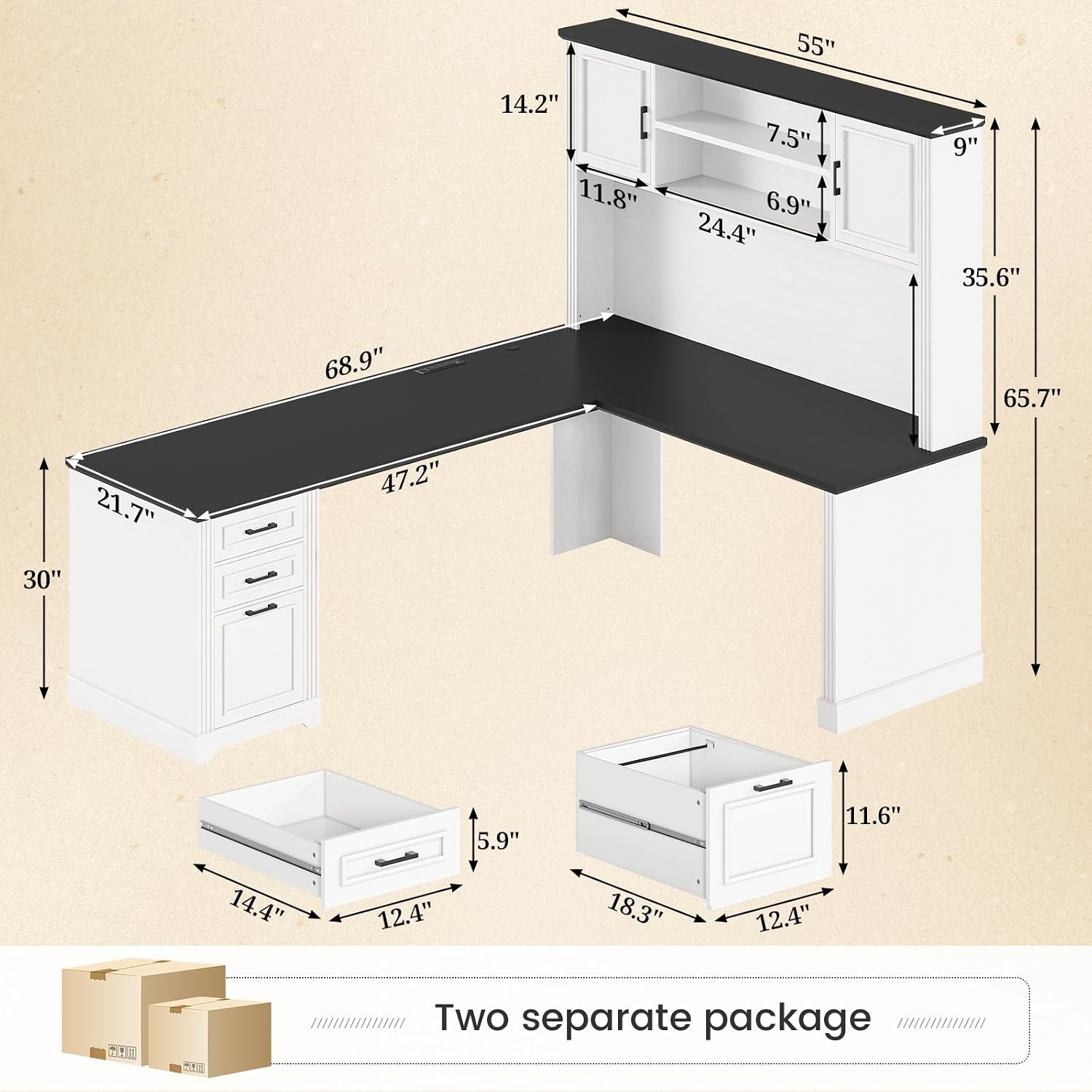 Scrivania a L con ripiano supe - Office Furniture Outlet recensione e prezzo