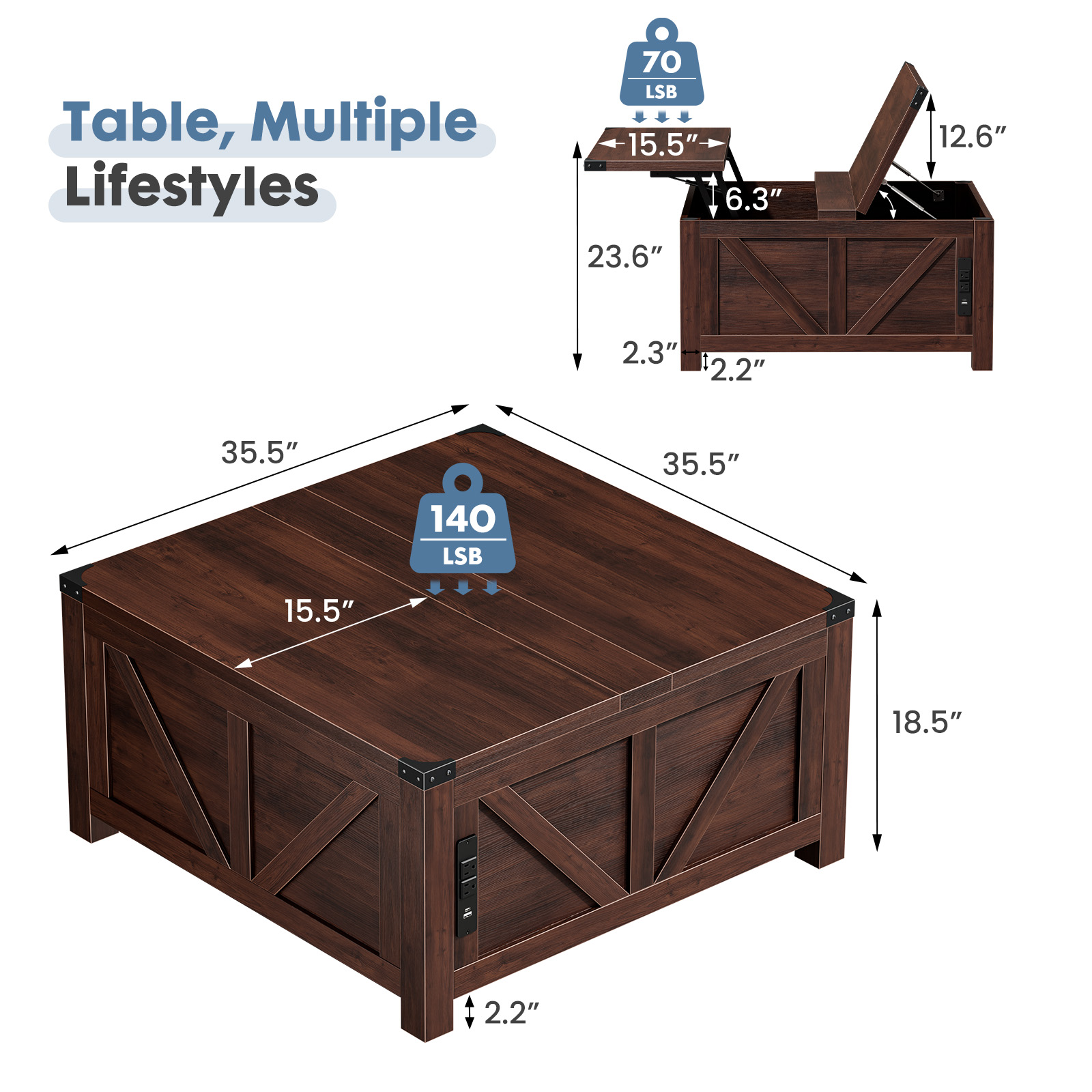 Tavolino da Caffè JHK 35.6IN c - Office Furniture Outlet recensione e prezzo