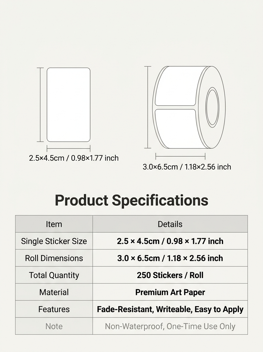 250 Pz/rotolo Nome Libri di St - Office Furniture Brand recensione e prezzo
