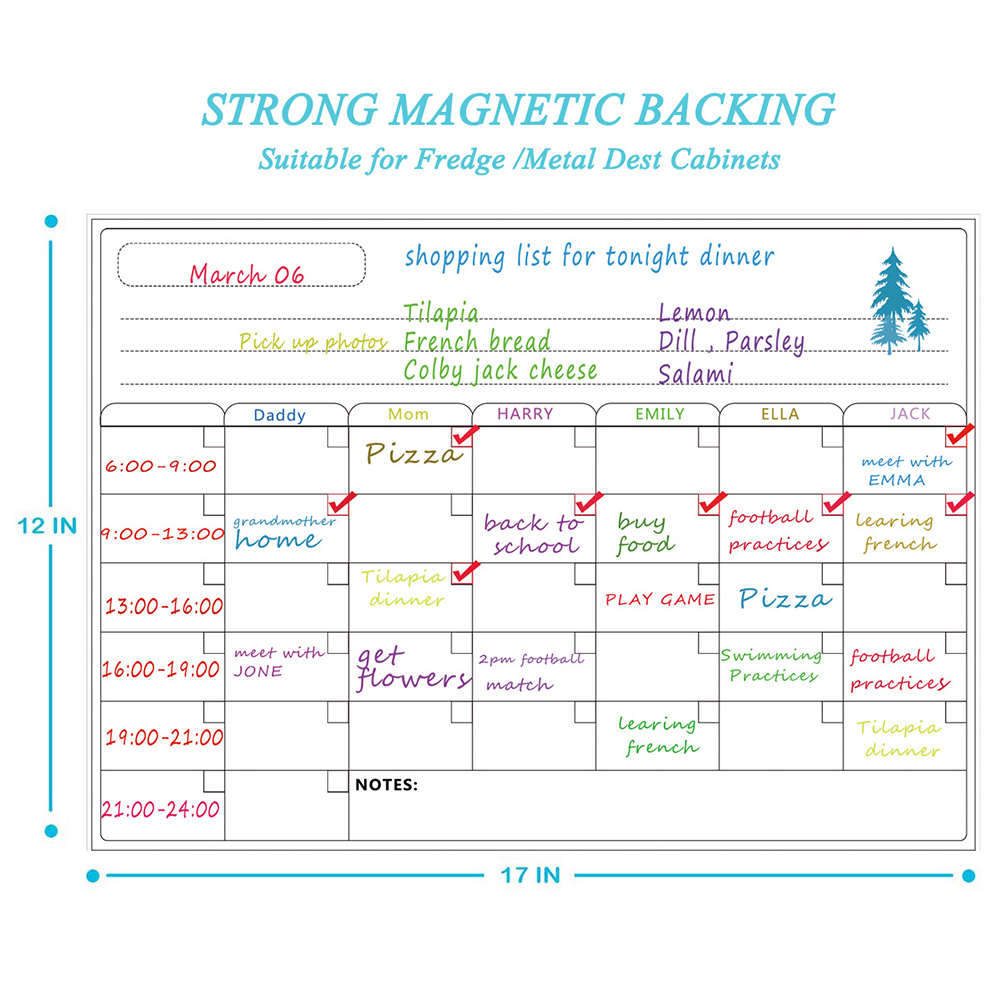 Lavagna magnetica cancellabile - Dry Erase Weekly recensione e prezzo