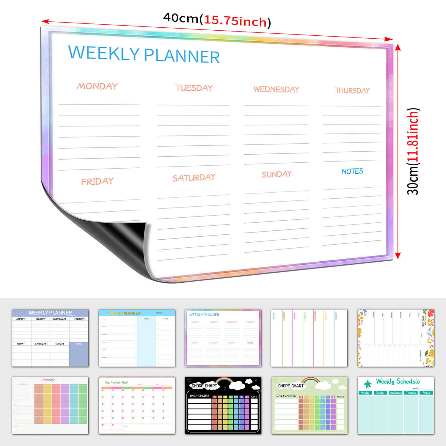 Lavagna magnetica per frigorif - Dry Erase Weekly recensione e prezzo