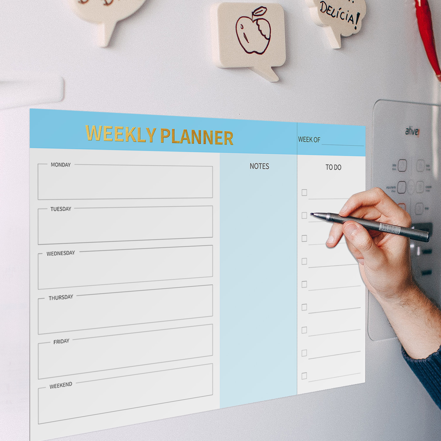 Lavagna magnetica per frigorif - Dry Erase Weekly recensione e prezzo